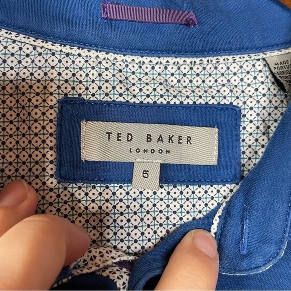 Ted Baker Men’s Blue Polo Shirt Size 5 - Picture 3 of 6
